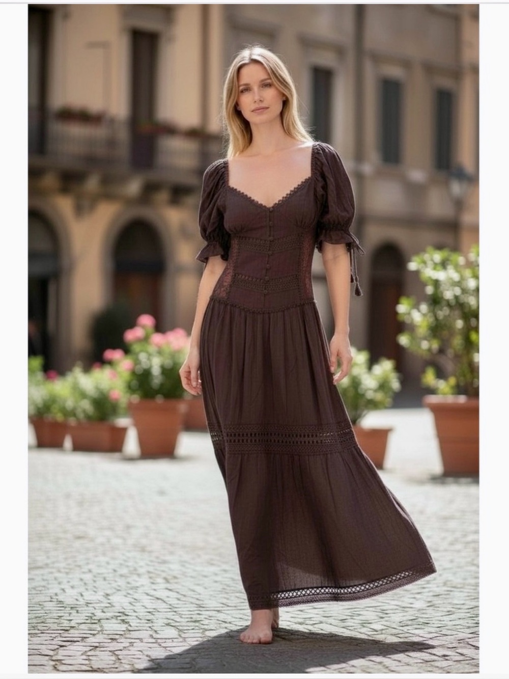 En Saison Chocolate Brown Peregrine Maxi Dress